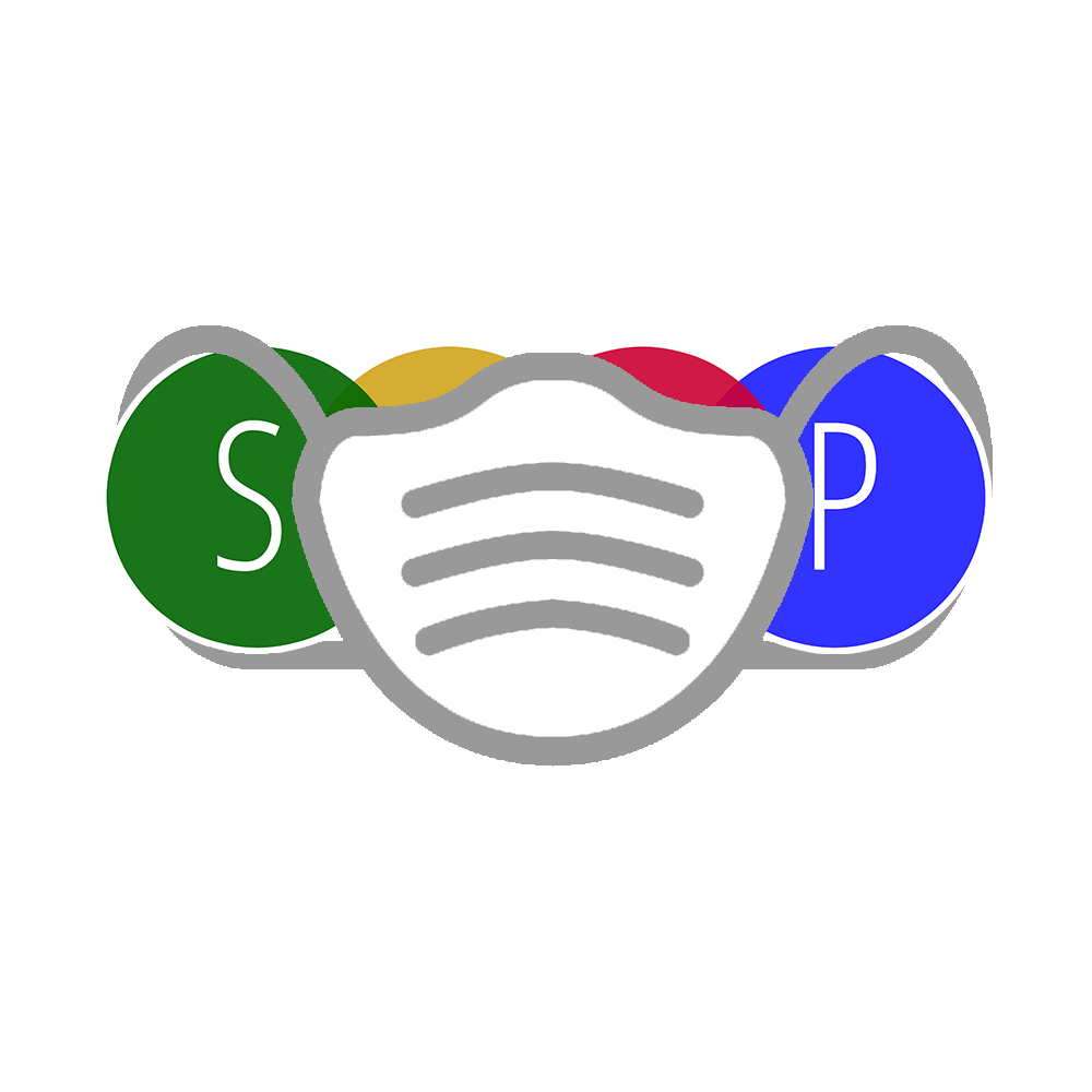 Mask Up for STLP grey STLP Logo with mask