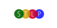STLP logo with state background in white