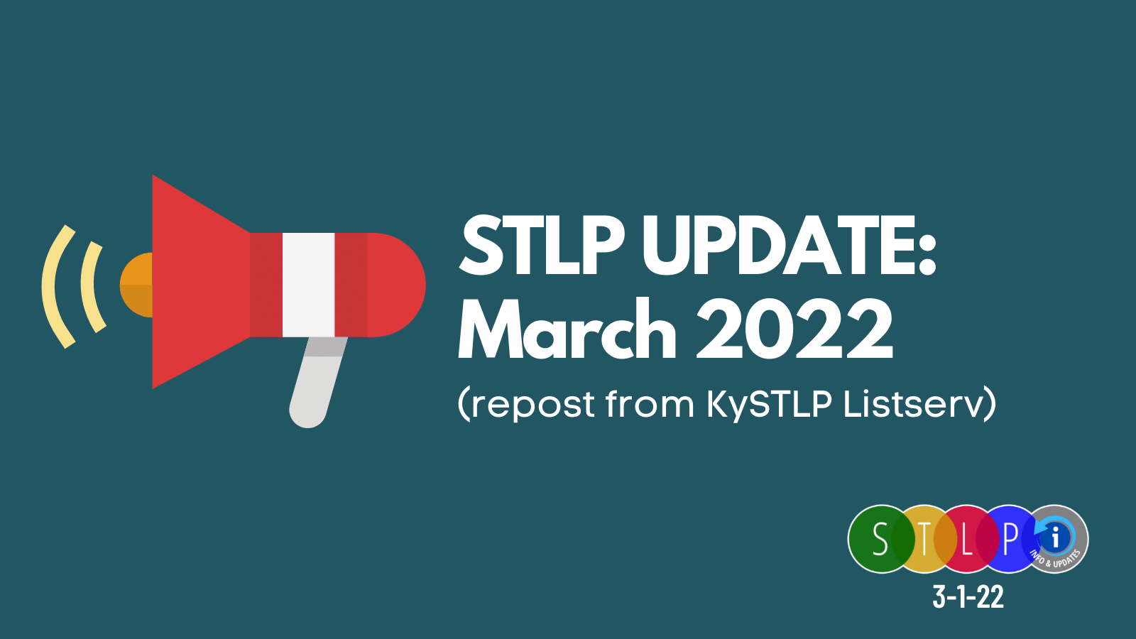 STLP March 2022 Header image