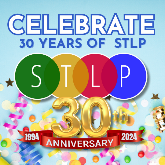 Celebrate 30 years of STLP logo